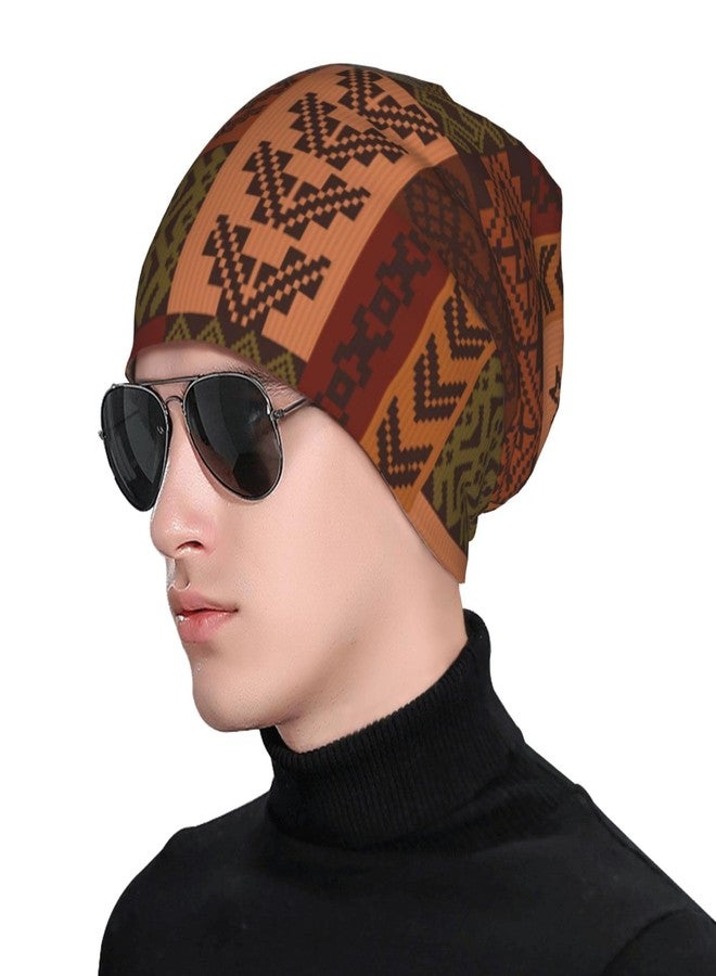 KKRMTUG African Beanie Hat for Women Men Fashion African Ethnic Tribal Style Print Knitted Hat Soft Stretchy Ski Beanie Cap Chemo Hat Unisex Skull Caps - Image 3